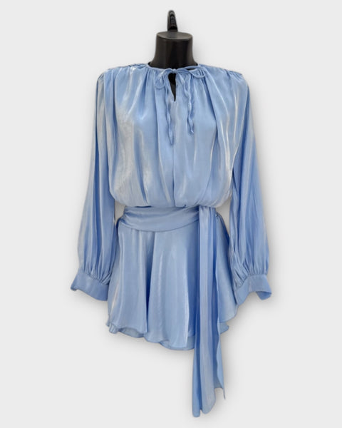 Robe courte réfléchissante en viscose