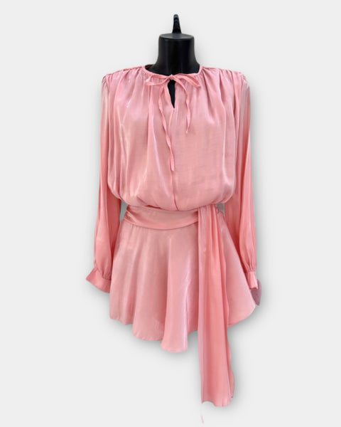 Robe courte réfléchissante en viscose