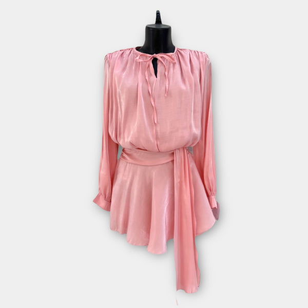 Robe courte réfléchissante en viscose