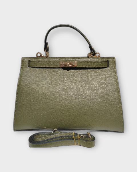 Sac à main chic trapèze en cuir - coloris multiples