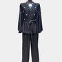 Ensemble 2 pièces blouse et pantalon avec dourures