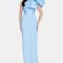 Maxi shoulder dress - crepe fabric