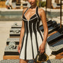 Robe courte bandage blanc /noir
