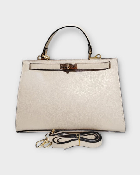 Sac à main chic trapèze en cuir - coloris multiples