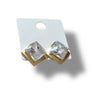 Gold and Crystal Earrings - Stainless Steel