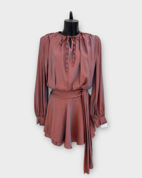 Robe courte réfléchissante en viscose