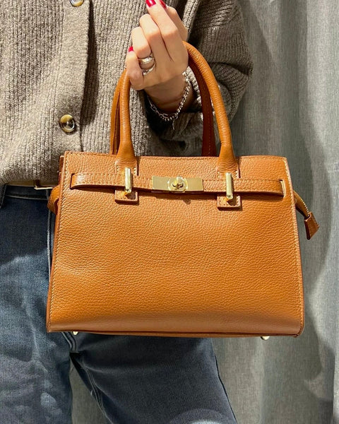 Sac à main en cuir grainé - coloris multiples