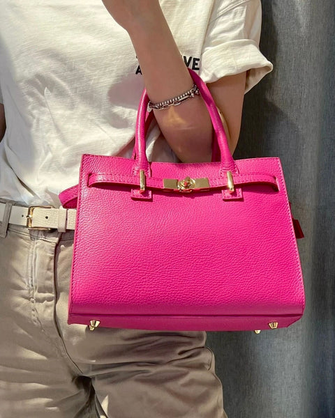 Sac à main en cuir grainé - coloris multiples