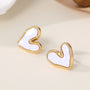 Small heart earrings - stainless steel