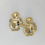 Gold-colored earrings - stainless steel