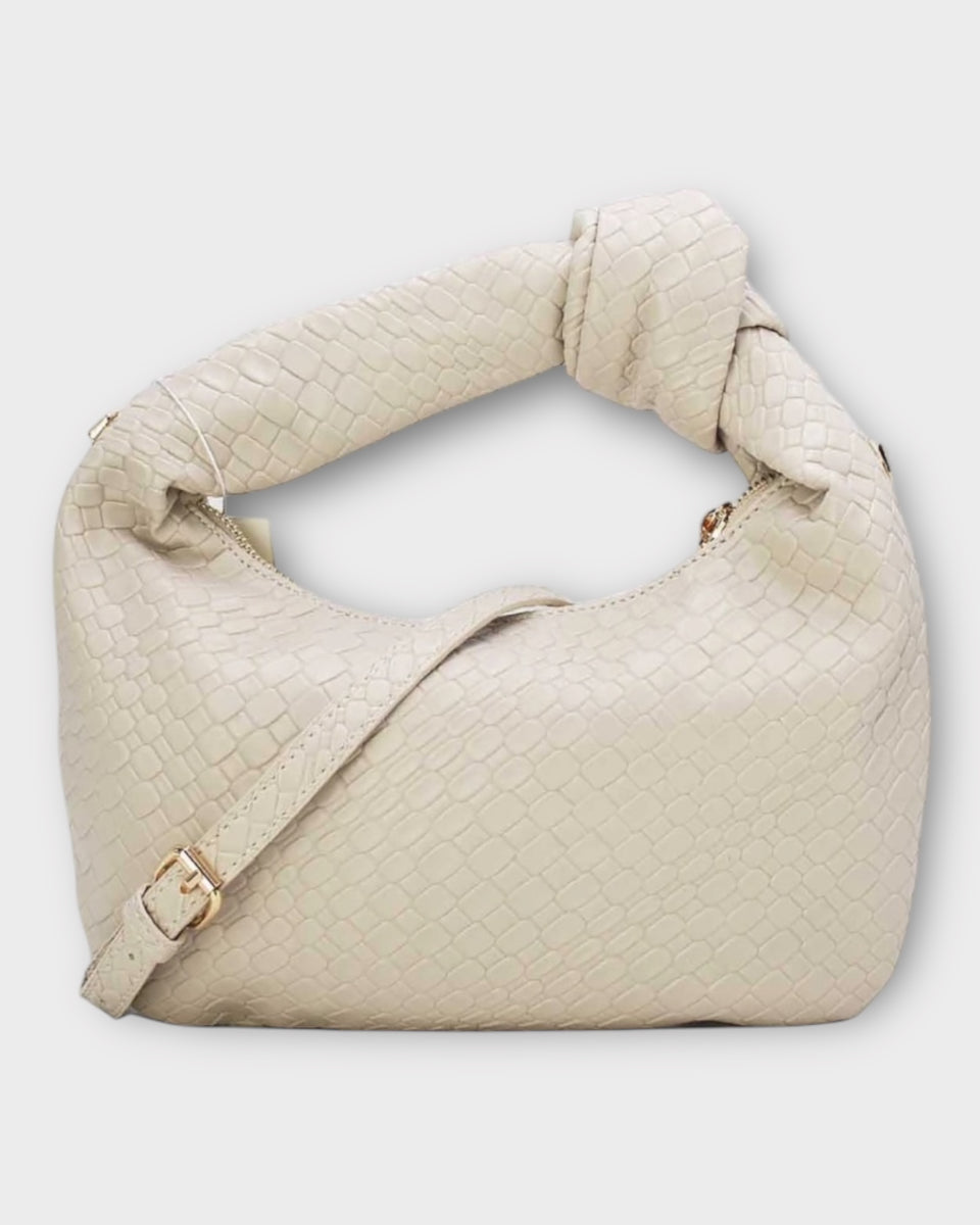 Sac à main demi-lune tissé
