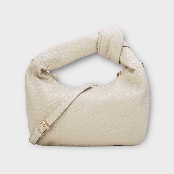 Sac à main demi-lune tissé