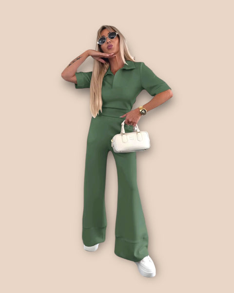 Ensemble polo et pantalon large