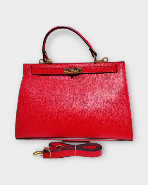 Sac à main chic trapèze en cuir - coloris multiples
