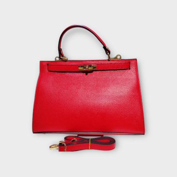Sac à main chic trapèze en cuir - coloris multiples