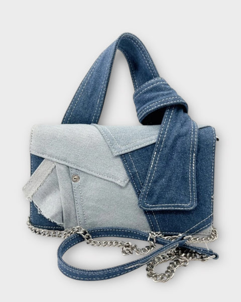 Sac patchwork bandouliere en jean