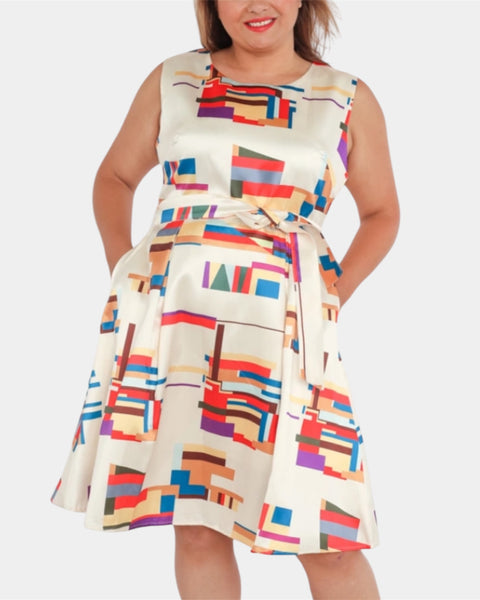 Robe patineuse imprimé grande taille