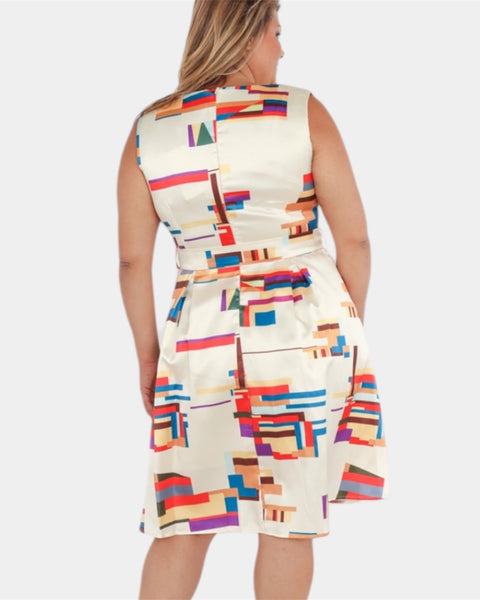 Robe patineuse imprimé grande taille