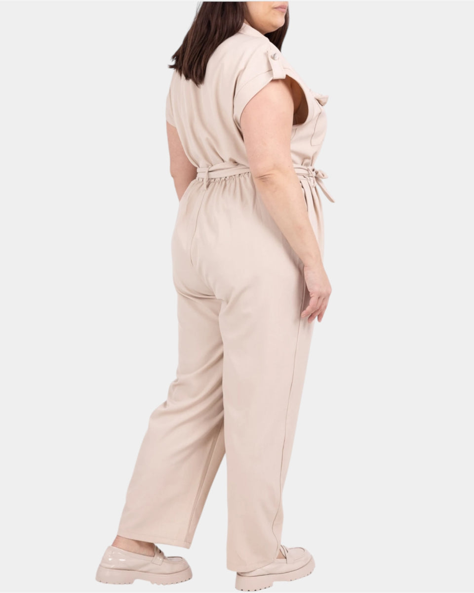 Combinaison pantalon beige - grande taille