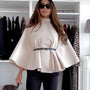 Cape poncho avec ceinture